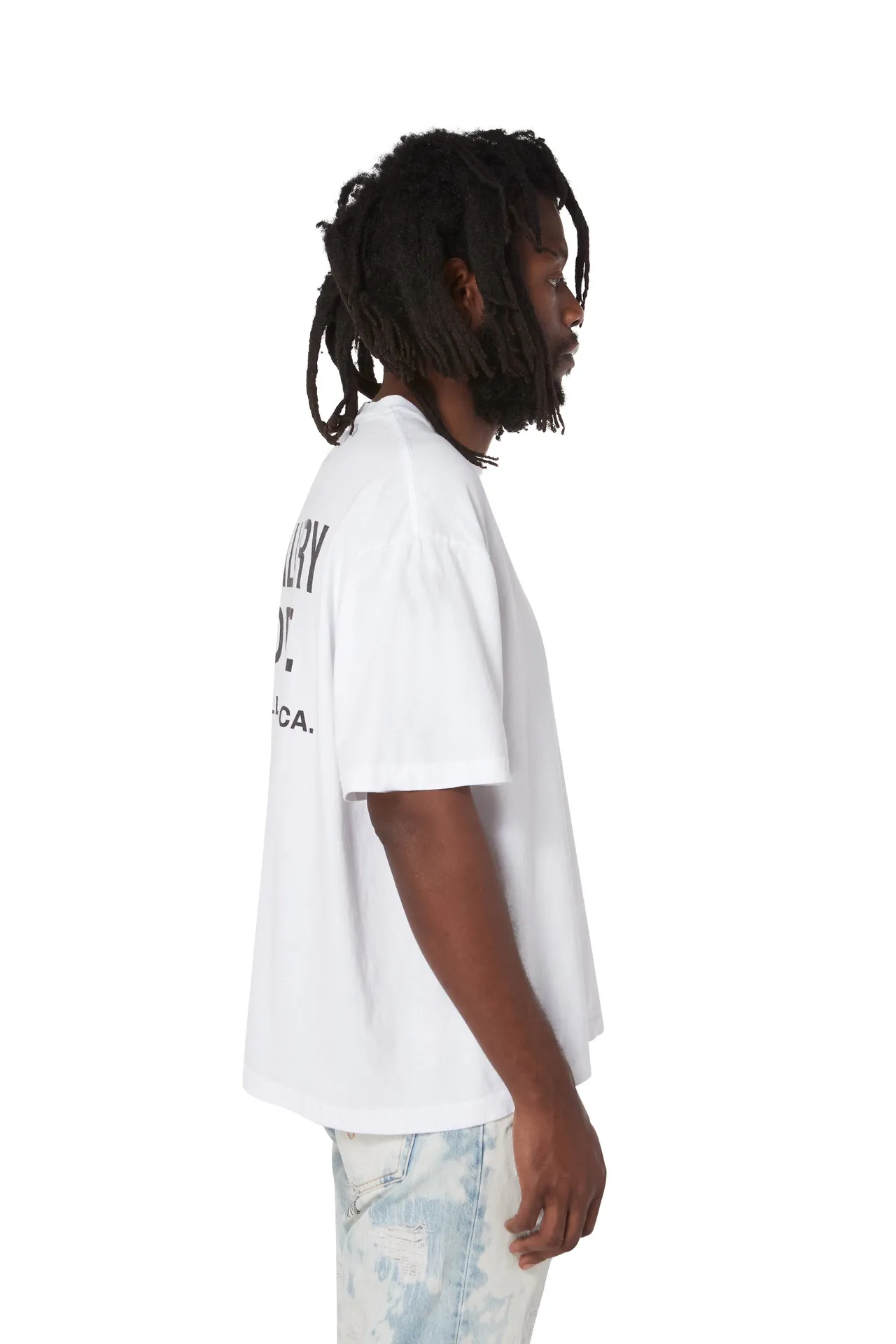 GALLERY DEPT. SOUVENIR TEE English LOGO commemorative basic short-sleeved white S-XL original consistent cotton and linen cylindrical fabric high poundage 230g fabric accessories matching correct version